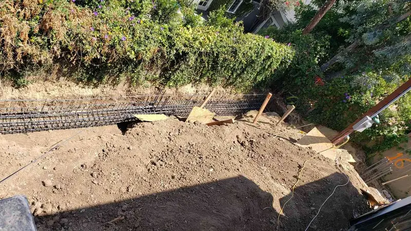 Foundation forms ready for concrete