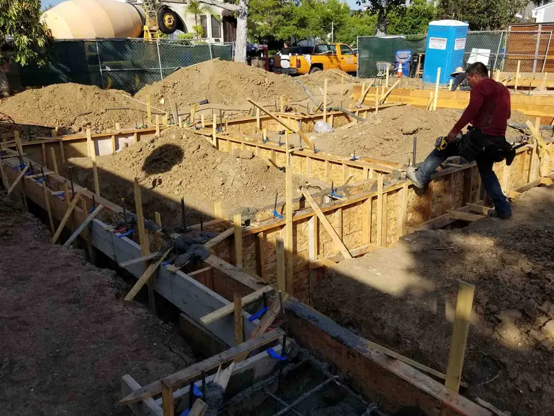 Foundation forms for a new home